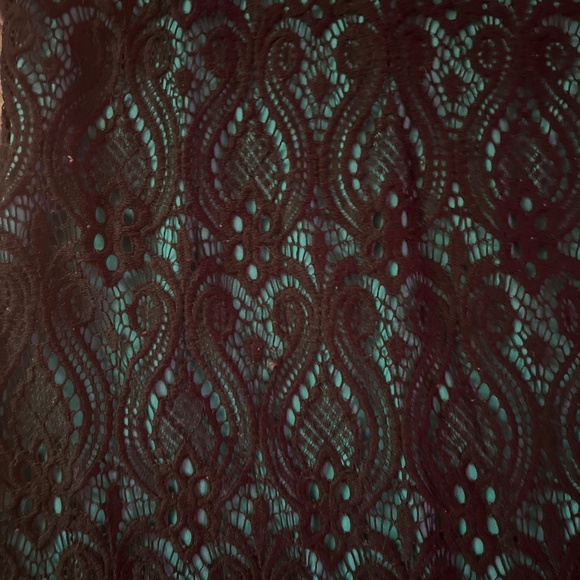 Blue, black laced dress made in Sri Lanka - Picture 3 of 3